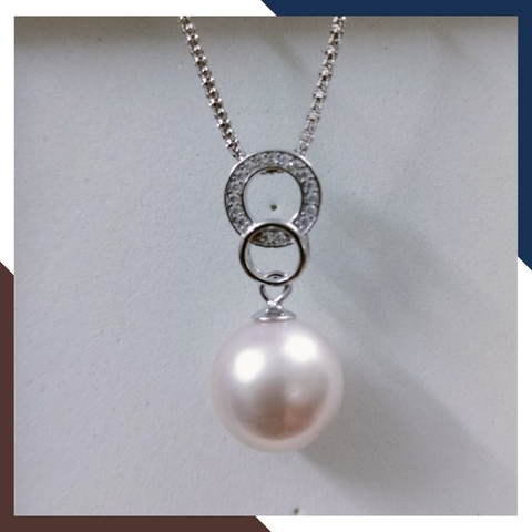 Mặt Dây Chuyền Ngọc Trai Bạc Ý Xi Kim DCNT11 - Vẻ Đẹp Vượt Thời Gian