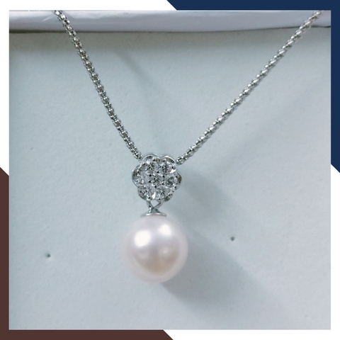 Mặt Dây Chuyền Ngọc Trai Bạc Ý Xi Kim DCNT11 - Vẻ Đẹp Vượt Thời Gian