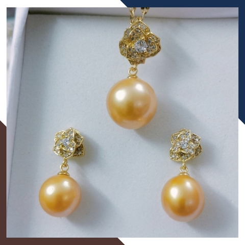 Mặt Dây Chuyền Ngọc Trai Màu Vàng DCNT30 - Sang Trọng & Quyến Rũ, Cuốn Hút Mọi Ánh Nhìn