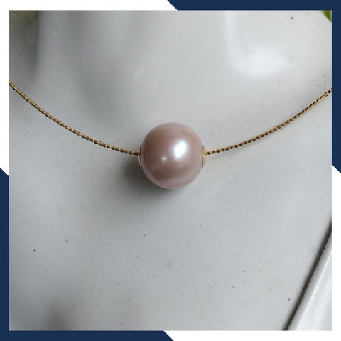 Mặt dây chuyền ngọc trai vàng 18k size 14mm mã O160T1100