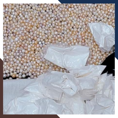 Ngọc trai thô chưa khoan lỗ làm cốt thất bảo đặt bát hương, yểm tượng, làm bột ngọc trai mã AC1250 - bán Sỉ toàn quốc