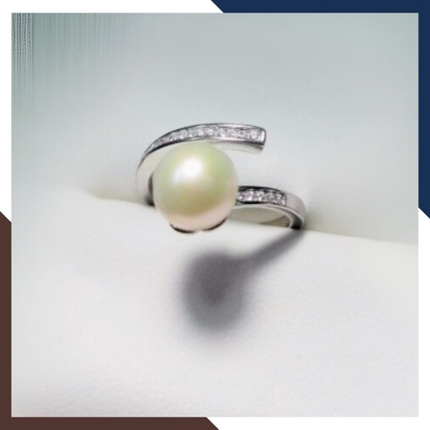 Nhẫn ngọc trai thật dáng hở freesize mẫu đơn giản mới đẹp cho nữ mã K116TT89