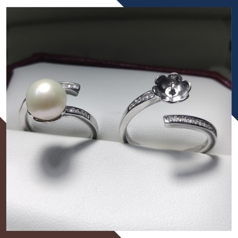 Nhẫn ngọc trai thật dáng hở freesize mẫu đơn giản mới đẹp cho nữ mã K116TT89