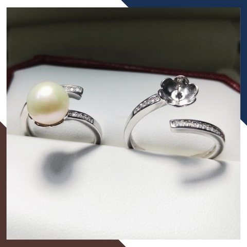 Nhẫn ngọc trai thật dáng hở freesize mẫu đơn giản mới đẹp cho nữ mã K116TT89