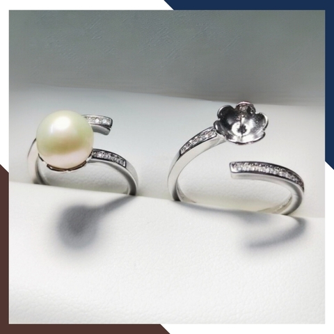 Nhẫn ngọc trai thật dáng hở freesize mẫu đơn giản mới đẹp cho nữ mã K116TT89