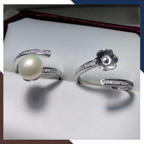 Nhẫn ngọc trai thật dáng hở freesize mẫu đơn giản mới đẹp cho nữ mã K116TT89