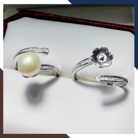 Nhẫn ngọc trai thật dáng hở freesize mẫu đơn giản mới đẹp cho nữ mã K116TT89