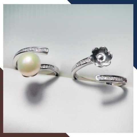 Nhẫn ngọc trai thật dáng hở freesize mẫu đơn giản mới đẹp cho nữ mã K116TT89