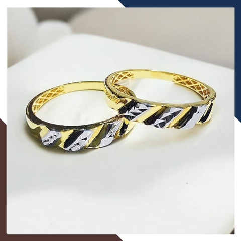 Nhẫn Cặp Đôi Vàng Tây, Nhẫn Cưới Vàng 10k Nhiều Mẫu Mới Đẹp Mã NVCD12