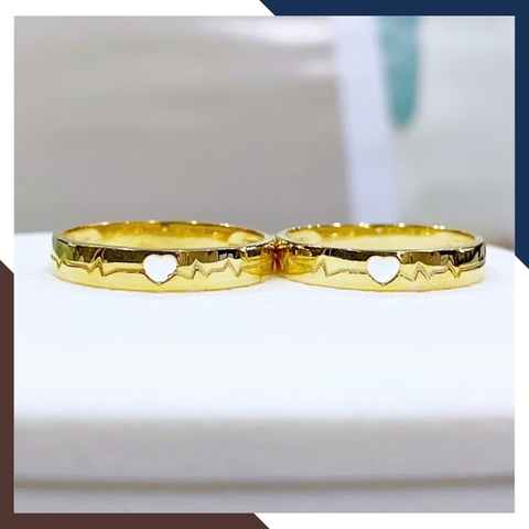 Nhẫn Cặp Đôi Vàng Tây, Nhẫn Cưới Vàng 10k Nhiều Mẫu Mới Đẹp Mã NVCD12