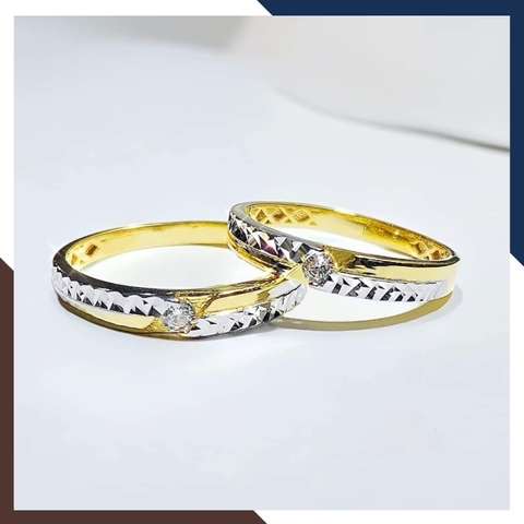 Nhẫn Cặp Đôi Vàng Tây, Nhẫn Cưới Vàng 10k Nhiều Mẫu Mới Đẹp Mã NVCD12