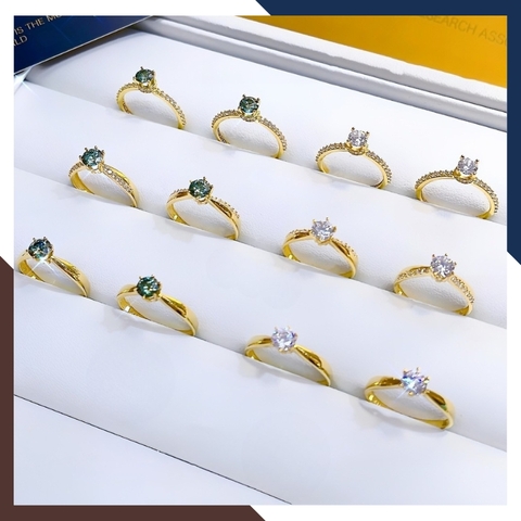 Nhẫn Cầu Hôn Kim Cương Nhân Tạo Moissanite NVN180 | Vàng Tây 10k