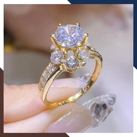 Nhẫn Cầu Hôn Vàng Tây, Nhẫn Vàng Nữ 10k Tặng Người Yêu Nhiều Mẫu Đẹp Mã NVN133