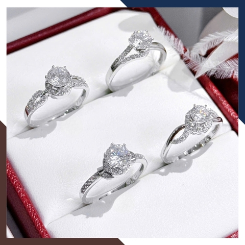 Nhẫn Cầu Hôn Vàng Trắng 10k Đính Hột Đá Cao NVN261 – Tạo Ấn Tượng Mạnh Mẽ Cho Màn Cầu Hôn Hoàn Hảo