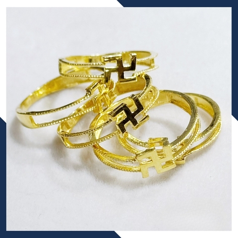 Nhẫn chữ vạn vàng tây 10k cho nữ mã 987TL33