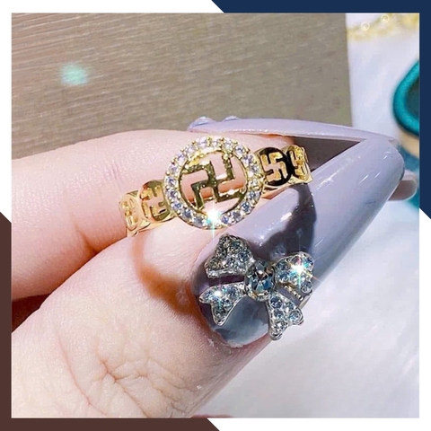 Nhẫn Chữ Vạn Vàng tây 10k Mã NVN66 - May Mắn, Tài Lộc Và Bình An