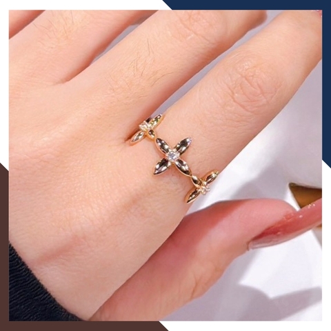 Nhẫn Cỏ 4 Lá Vàng 18k Nhiều Mẫu Cho Nữ NVN213