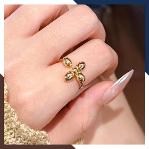 Nhẫn Cỏ 4 Lá Vàng 18k Nhiều Mẫu Cho Nữ NVN213