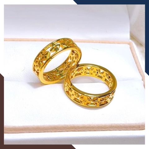 Nhẫn Cỏ 4 Lá Vàng 24k 9999 Nhiều Mẫu Đẹp Cho Nữ NVN225