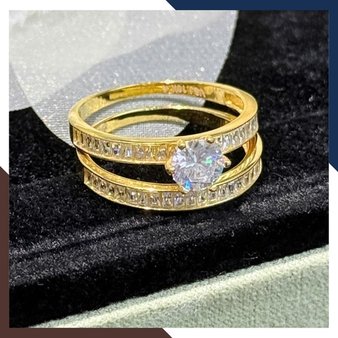 Nhẫn Cưới Cặp Đôi Vàng Tây 10k Đính Đá Gate Đẹp NVCD101 – Đơn Giản, Nhẹ Nhàng, Tiết Kiệm