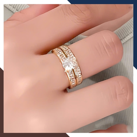 Nhẫn Cưới Cặp Đôi Vàng Tây 10k Đính Đá Gate Đẹp NVCD101 – Đơn Giản, Nhẹ Nhàng, Tiết Kiệm