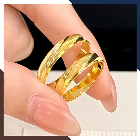 Nhẫn Cưới Trơn Vàng Tây 10k Không Đính Đá Cho Cặp Đôi NVCD78 – Đơn Giản, Tinh Tế, Không Lỗi Mốt