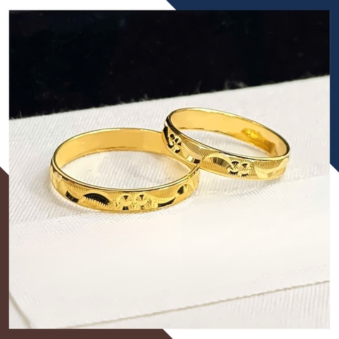 Nhẫn Cưới Trơn Vàng Tây 10k Không Đính Đá Cho Cặp Đôi NVCD78 – Đơn Giản, Tinh Tế, Không Lỗi Mốt