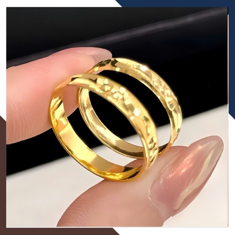 Nhẫn Cưới Trơn Vàng Tây 10k Không Đính Đá Cho Cặp Đôi NVCD78 – Đơn Giản, Tinh Tế, Không Lỗi Mốt