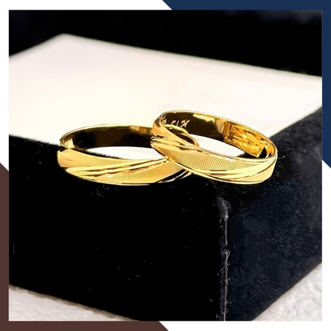 Nhẫn Cưới Trơn Vàng Tây 10k Không Đính Đá Cho Cặp Đôi NVCD78 – Đơn Giản, Tinh Tế, Không Lỗi Mốt