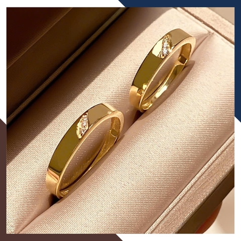 Nhẫn Cưới Vàng Tây 10k 1 Chỉ Đẹp NVCD90 – Nhiều Mẫu Đơn Giản Tinh Tế Dành Cho Cặp Đôi