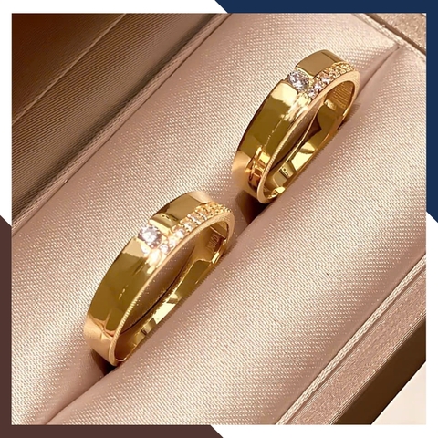 Nhẫn Cưới Vàng Tây 10k 1 Chỉ Đẹp NVCD90 – Nhiều Mẫu Đơn Giản Tinh Tế Dành Cho Cặp Đôi
