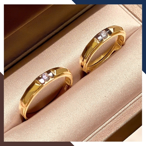 Nhẫn Cưới Vàng Tây 10k 1 Chỉ Đẹp NVCD90 – Nhiều Mẫu Đơn Giản Tinh Tế Dành Cho Cặp Đôi