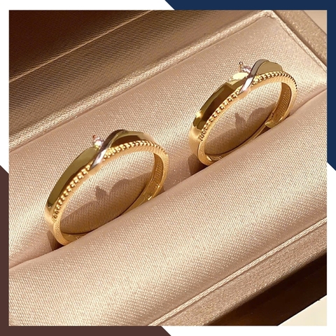 Nhẫn Cưới Vàng Tây 10k 1 Chỉ Đẹp NVCD90 – Nhiều Mẫu Đơn Giản Tinh Tế Dành Cho Cặp Đôi