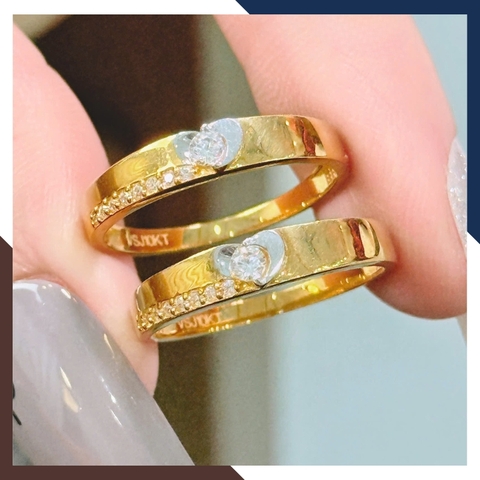 Nhẫn Cưới Vàng Tây 10k Giá Rẻ NVCD123 – Nhiều Mẫu Mới Đẹp, Sang Trọng Cho Cặp Đôi