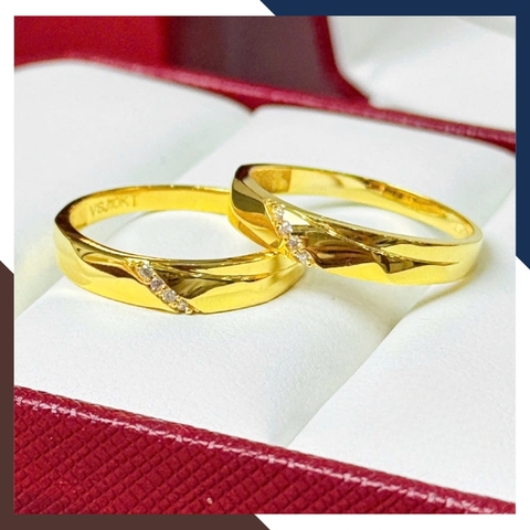 Nhẫn Cưới Vàng Tây NVCD120 – Giá Rẻ, Đẹp, Hiện Đại, Phù Hợp Mọi Cặp Đôi