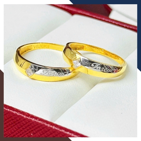 Nhẫn Cưới Vàng Tây NVCD120 – Giá Rẻ, Đẹp, Hiện Đại, Phù Hợp Mọi Cặp Đôi