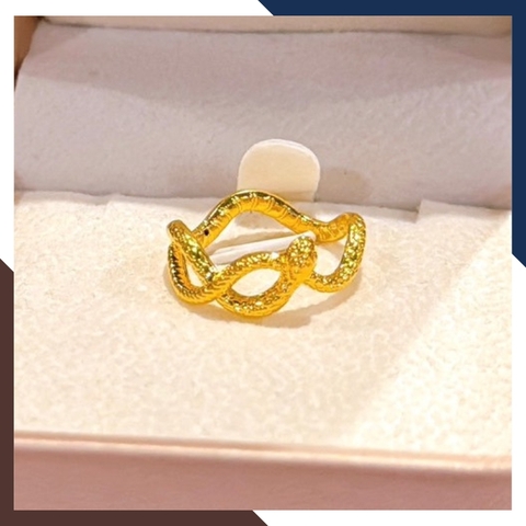 Nhẫn Hình Con Rắn Vàng Ta 24k 9999 Cho Nữ Mã NVN60
