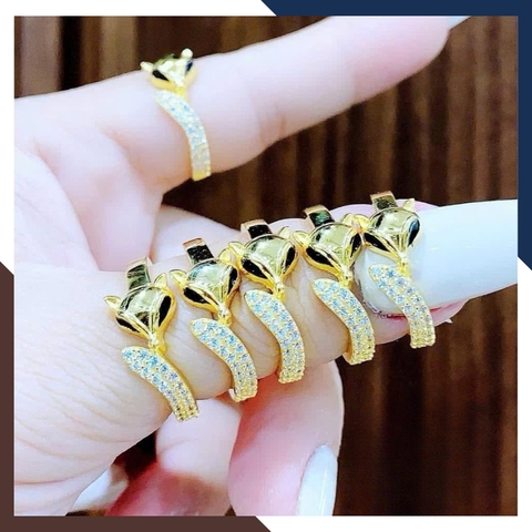 Nhẫn Hồ Ly Vàng tây 10k Cho Nữ Mã NVN63