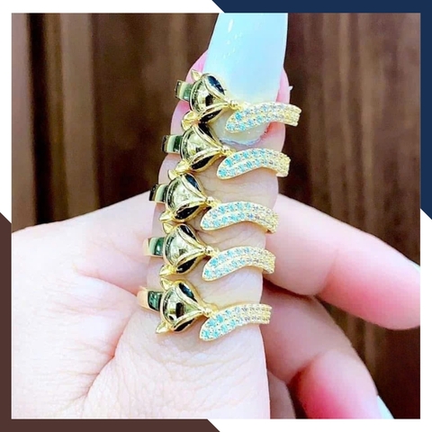 Nhẫn Hồ Ly Vàng tây 10k Cho Nữ Mã NVN63