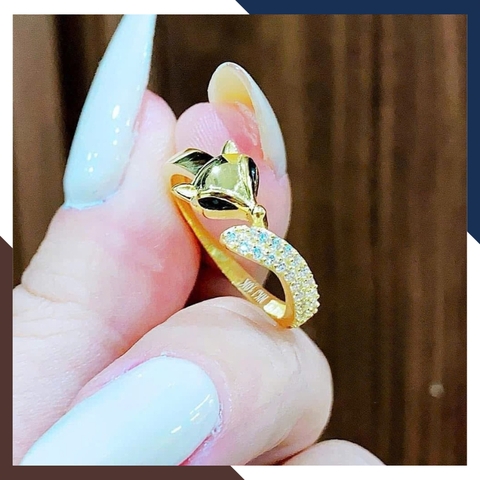 Nhẫn Hồ Ly Vàng tây 10k Cho Nữ Mã NVN63