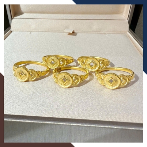 Nhẫn Kim Tiền Vàng 24K 9999 Nhiều Mẫu Mới 2025 Mã NVN106