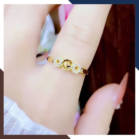 Nhẫn Kim Tiền Vàng Tây 10k Nhiều Mẫu Mới Đẹp 2025 Mã NVN50