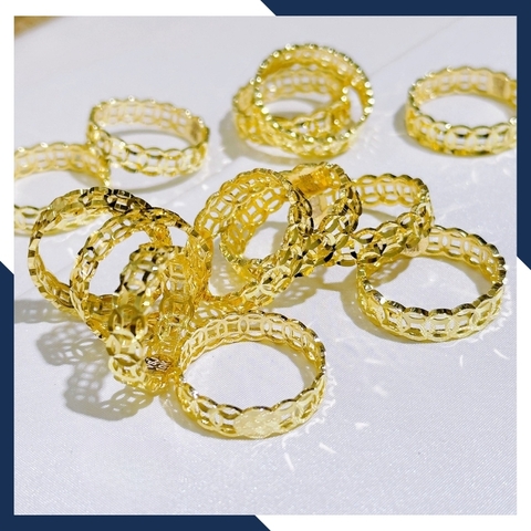 Nhẫn kim tiền vàng tây 10k tài lộc cho nữ ngày vía thần tài mã TL31.40.44