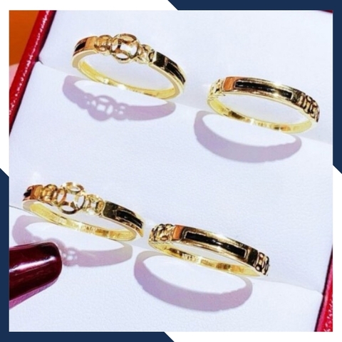 Nhẫn lông voi kim tiền vàng tây 10k, nhẫn kim tiền lông voi may mắn tài lộc mã TL40.43