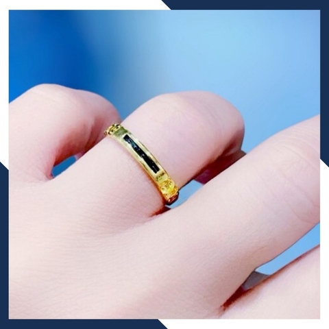 Nhẫn lông voi kim tiền vàng tây 10k, nhẫn kim tiền lông voi may mắn tài lộc mã TL40.43