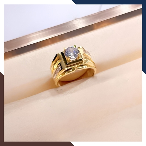 Nhẫn Nam Vàng Tây 10k Đính Hột Đá Trắng Nhiều Mẫu Mới Đẹp NVNA39 – Bật Lên Khí Chất Quý Ông Hiện Đại