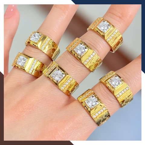 Nhẫn Nam Vàng Tây 10k Đính Hột Đá Trắng NVNA56 – Lịch Lãm, Tự Tin, Ấn Tượng Ngay Từ Cái Nhìn Đầu Tiên
