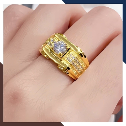 Nhẫn Nam Vàng Tây 10k Đính Hột Đá Trắng NVNA56 – Lịch Lãm, Tự Tin, Ấn Tượng Ngay Từ Cái Nhìn Đầu Tiên