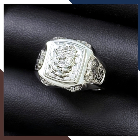 Nhẫn Nam Vàng Trắng 10k Đính Đá CZ Nhiều Mẫu NVNA98 – Biểu Tượng Của Sự Thành Đạt & Lịch Lãm