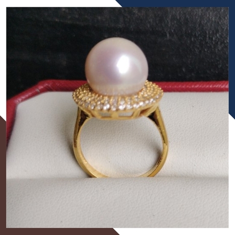 Nhẫn ngọc trai vàng 18k nữ đẹp mã NNT20